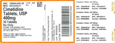 Label (Label Cimetidine Tabs 400mg  Bpi(10544 626 30) Teva(0093 8204 01) Rev1)
